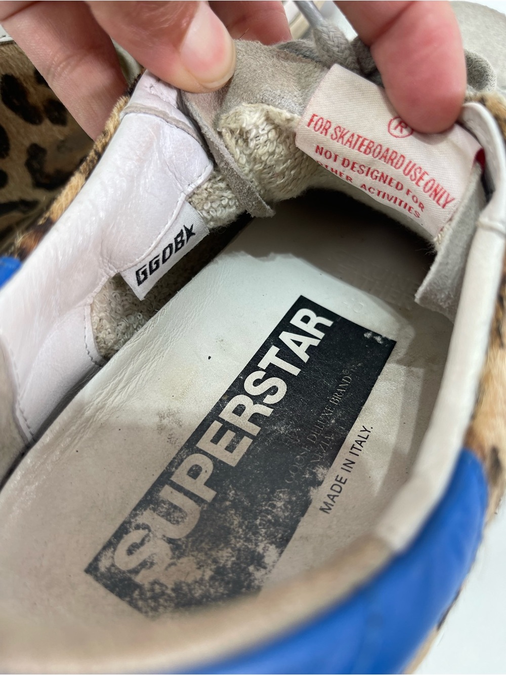 Golden Goose Superstar Calf Hair Leopard Leather Sneakers Skateboard Women 40 - Picture 4 of 9